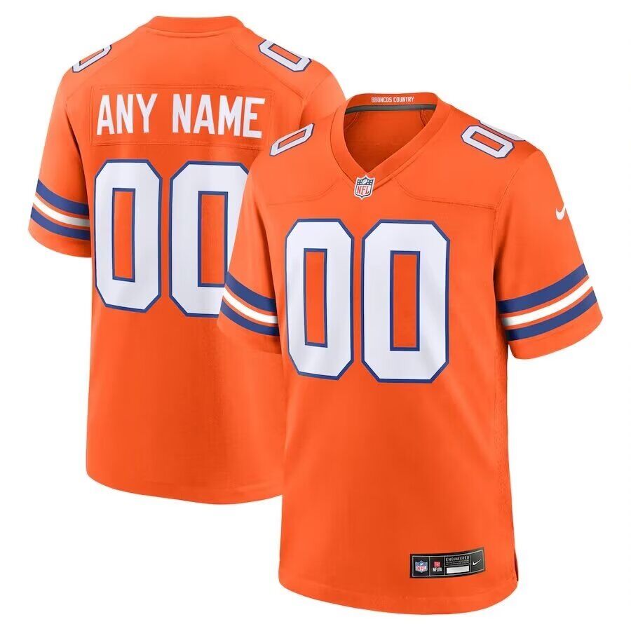 Nike NFL Denver Broncos Orange Men CustomizedLimited Jersey->women nfl jersey->Women Jersey